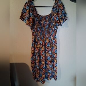 a.n.a Multicolor Floral Midi Dress